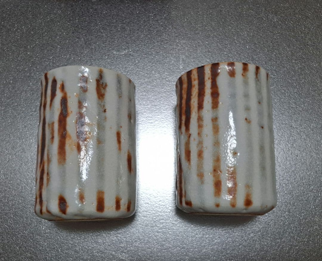 【未使用】人間国宝 加藤卓男 幸兵衛窯 志野焼 湯呑み 伝統工芸 手造り 貴重