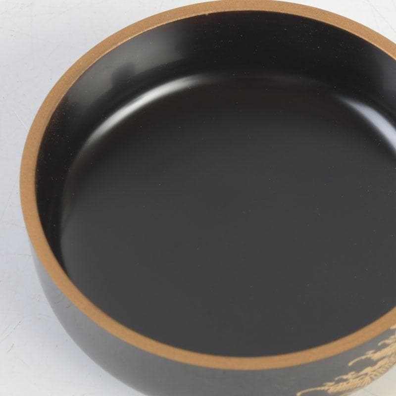 茶道具　漆匠　遠山哲山造　住吉蒔絵　利休棗　共箱　V　9716