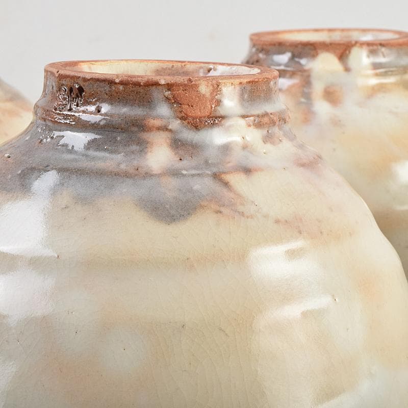 茶道具　萩焼　栖雲窯　都野栖雲作　数茶碗　五客　共箱　M　R9470B