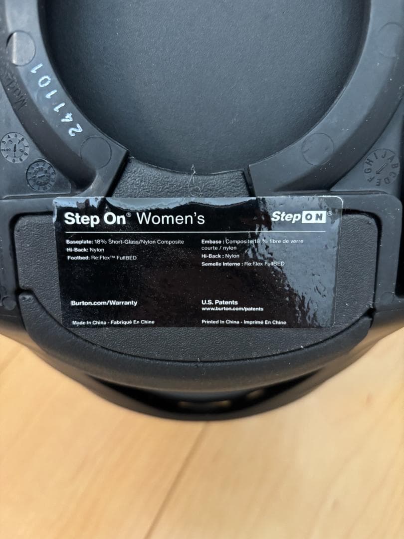 BurtonStepOn Women's Mサイズビンディングブラック25-26