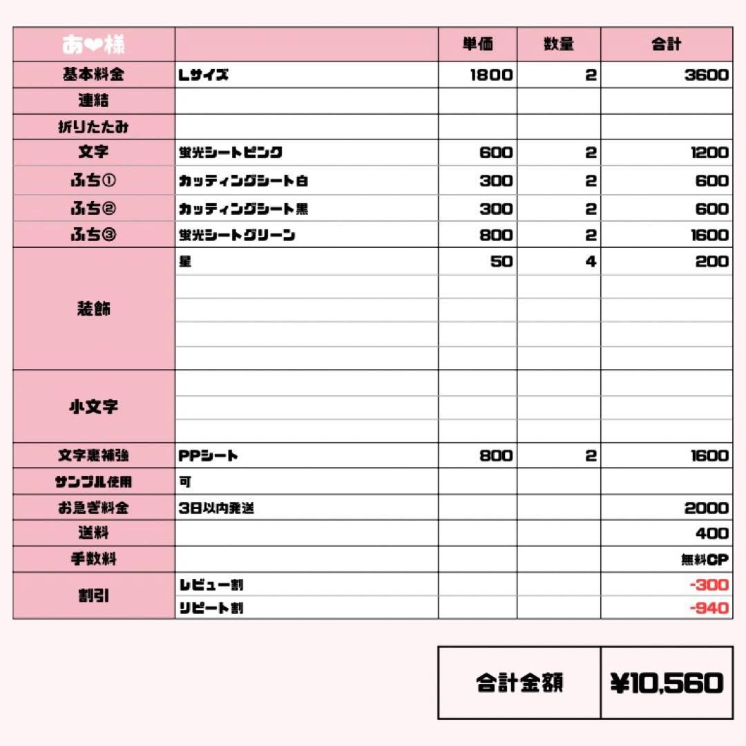 あ❤︎【1/27発】うちわ文字 連結 文字パネル 団扇屋さん オーダー