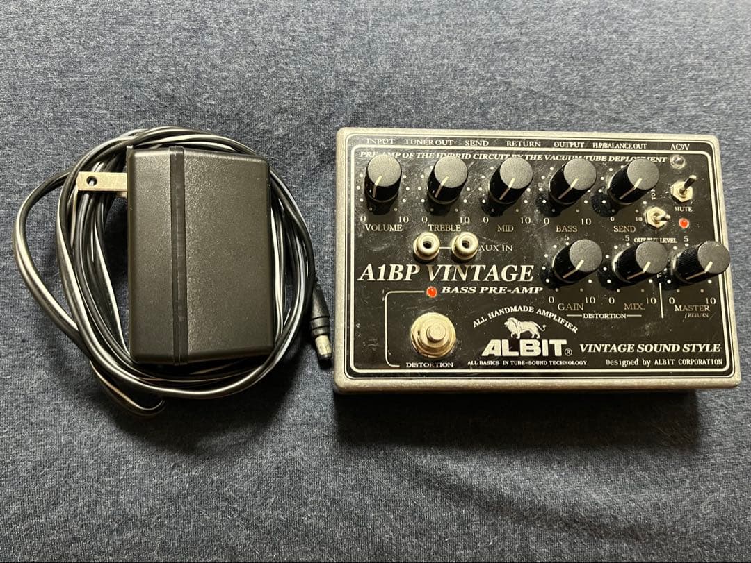 ALBIT A1BP VINTAGEベースプリアンプ 専用アダプター付き