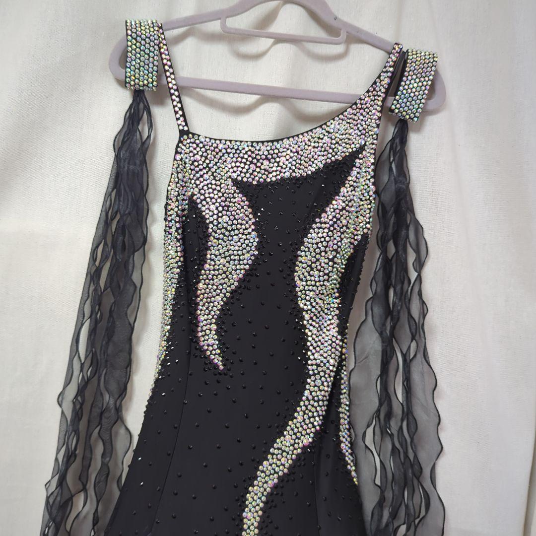 黒の社交ダンスドレス