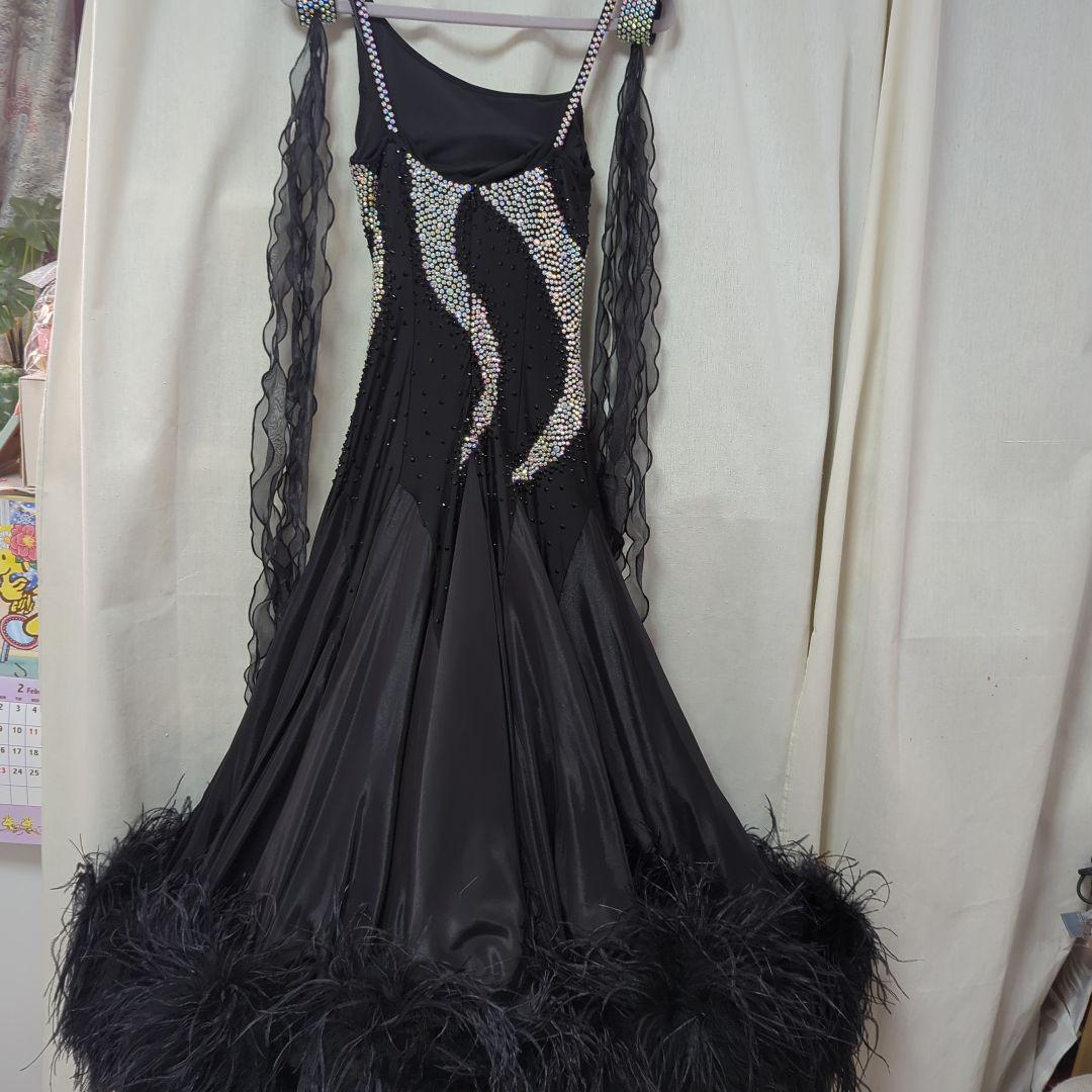 黒の社交ダンスドレス