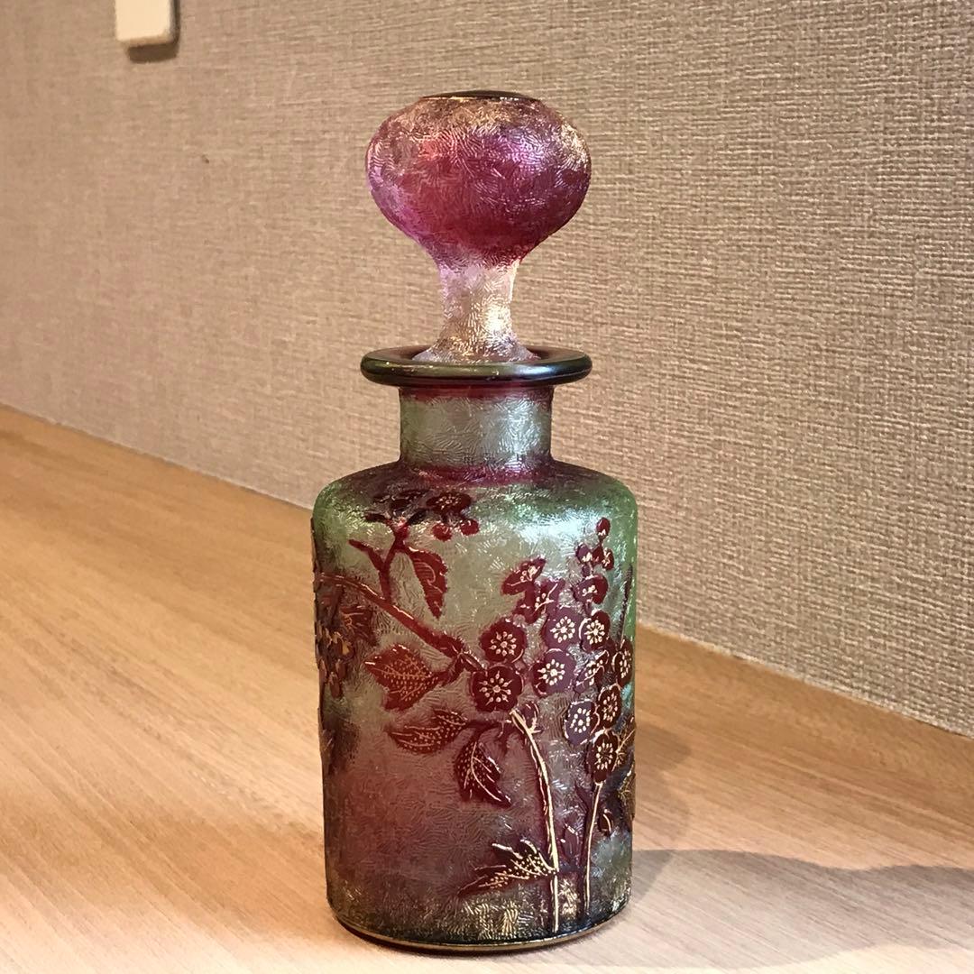 上級品稀少オールドバカラBaccaratローズヒップRosehip野薔薇香水ビン