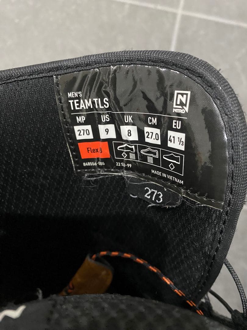 NITRO TEAM TLS 27cmスノーボードブーツ ブラウン/ブラック