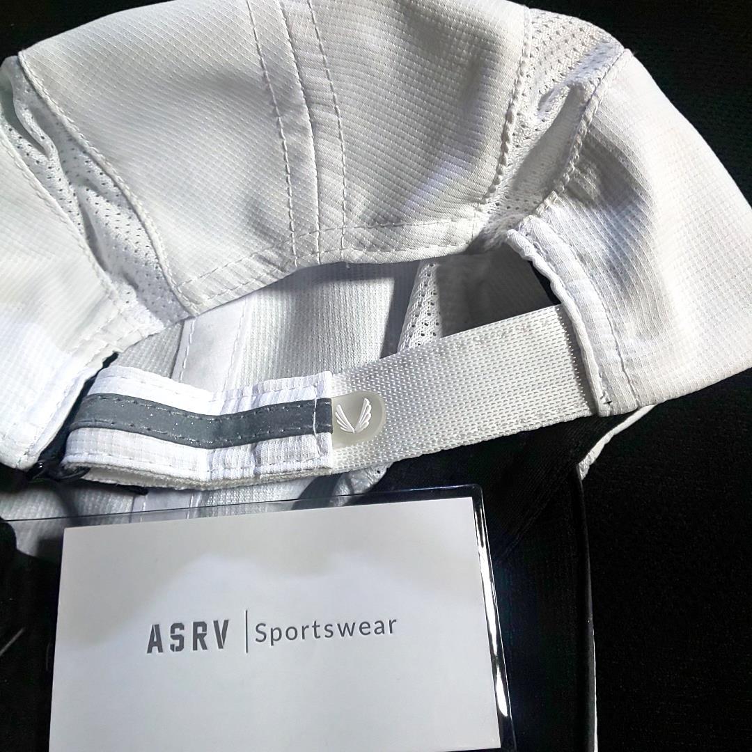 ASRV リフレクティブ トレーニング ランニング キャップ cap run　白