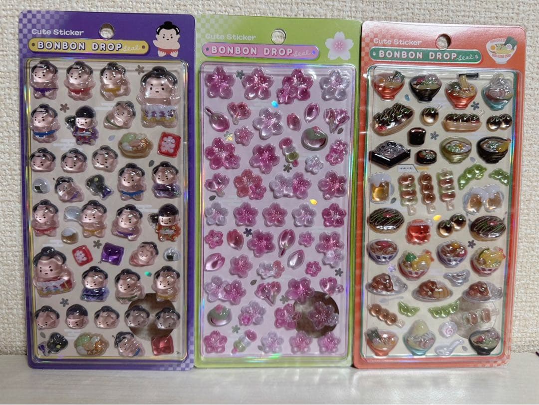 ボンボンドロップシール　和柄　9種　新品未開封