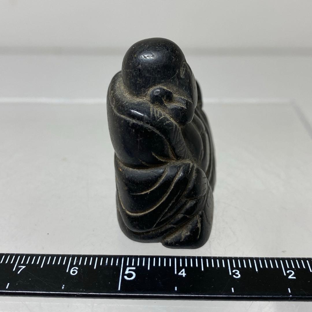 江戸時代　木彫　布袋　根付　タトチ　23g 東R8-0205 ア㊱