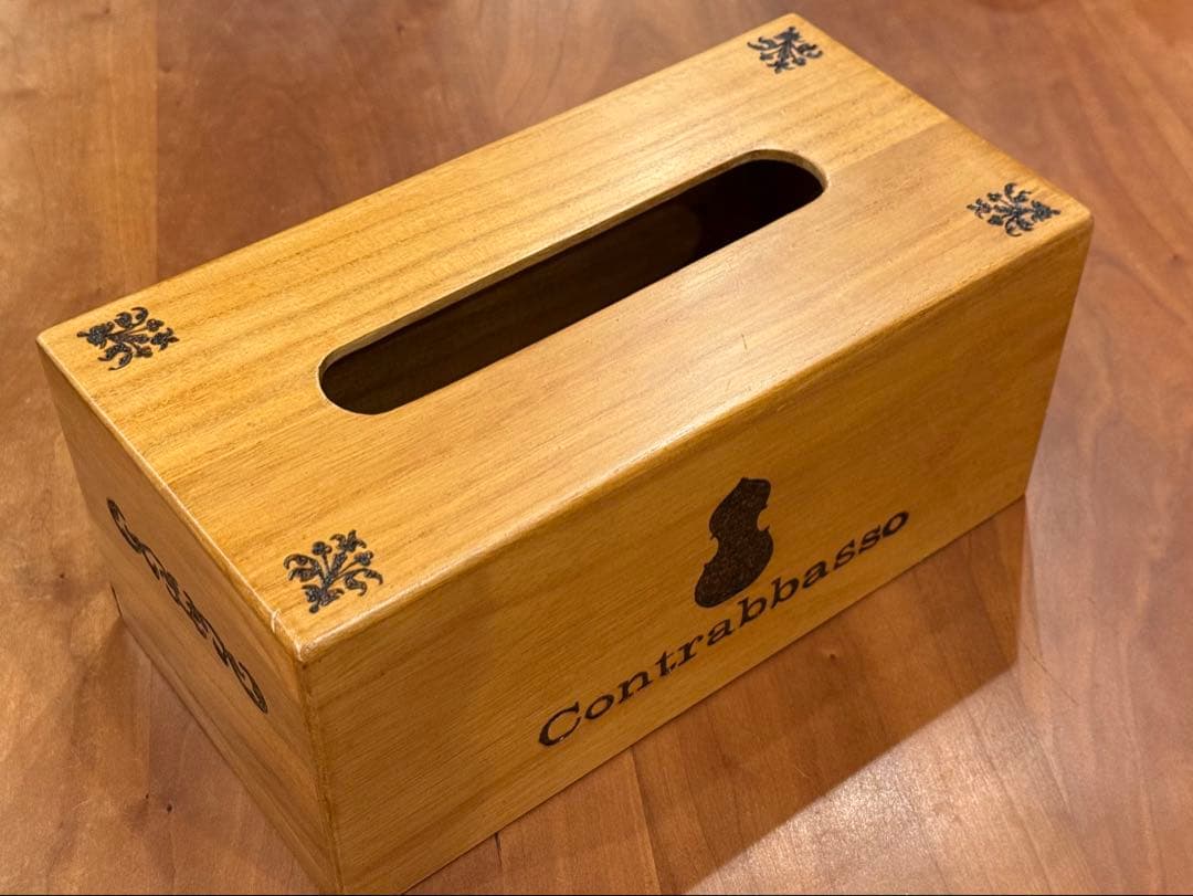 【希少・美品】コントラバス 木製ティシューケース イタリア製
