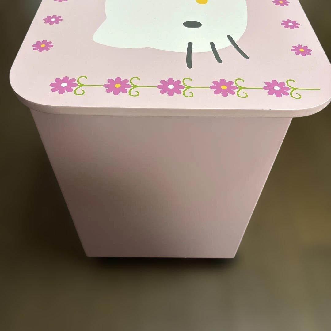 美品 激レア サンリオ ハローキティ キャスター 付き 木製 ボックス 収納