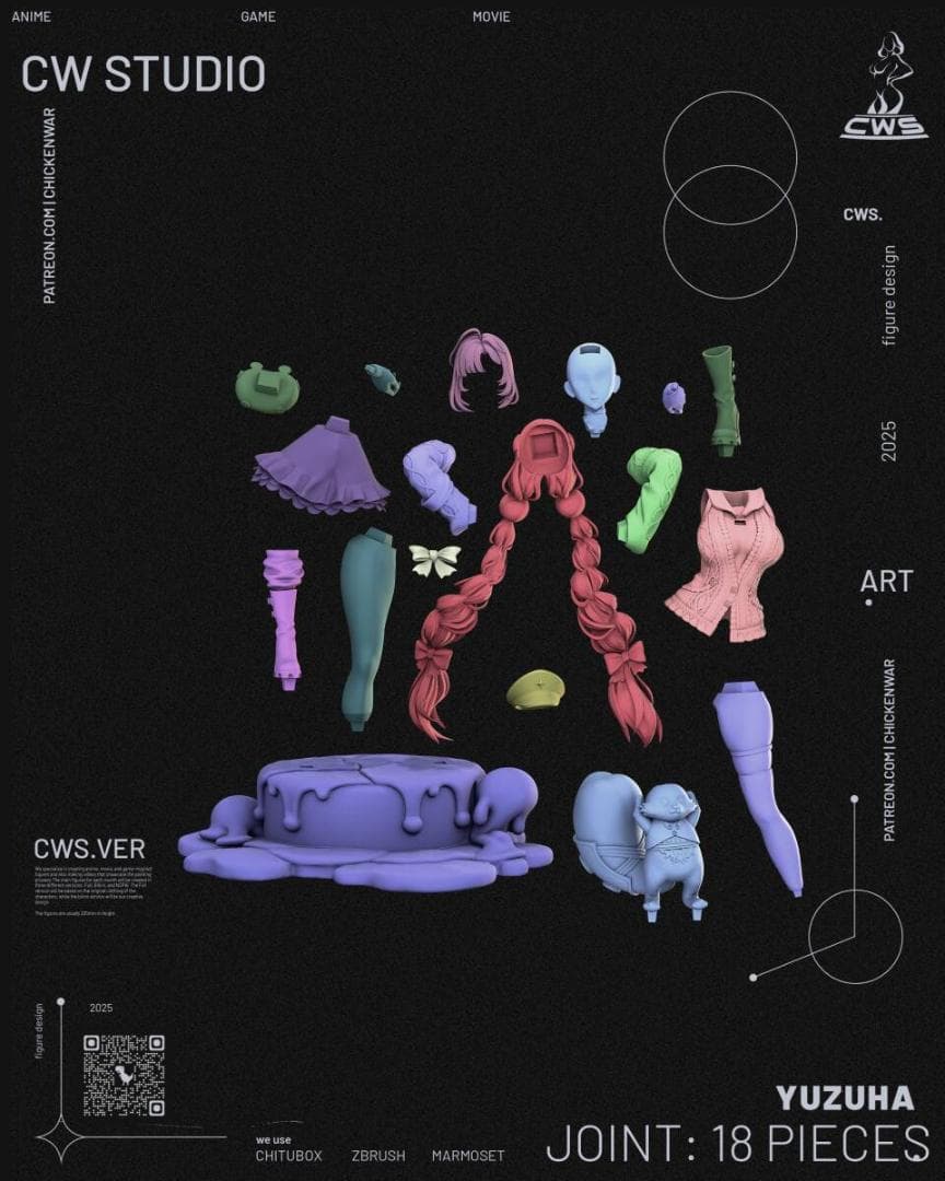 浮波柚葉　ゼンレスゾーンゼロ　ゼンゼロ　怪啖屋　20ｃｍ　未塗装未組立　光造形