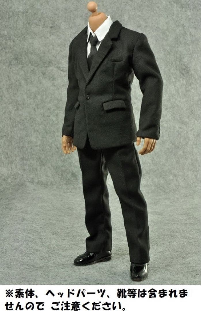 ZY-TOYS 1/6サイズフィギュア用衣装 男性用 スーツセット ブラック