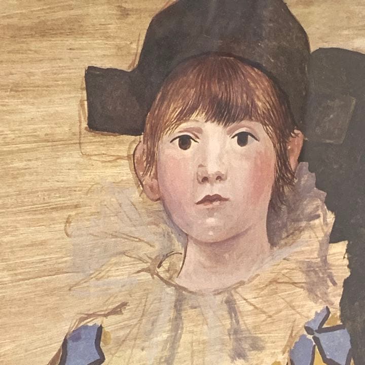 ピカソ複製画証明書付き★世界限定5,000部 道化師に扮したポール(1925年)