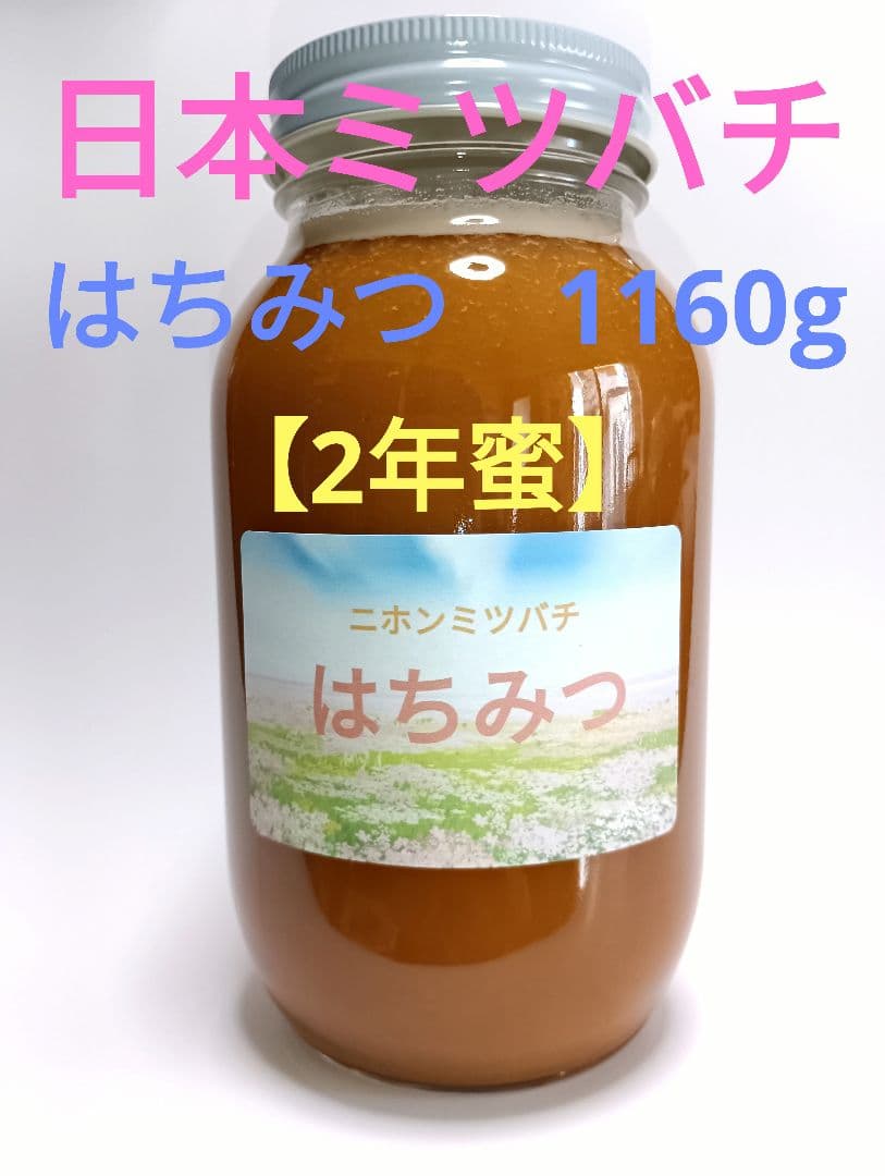 【希少！2年熟成蜜】日本ミツバチ　はちみつ　信州産　非加熱　1160g