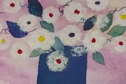 【ちぎり絵】「ロマンチック」　ハンドメイド　(P 10サイズ) 暮らしに彩りを