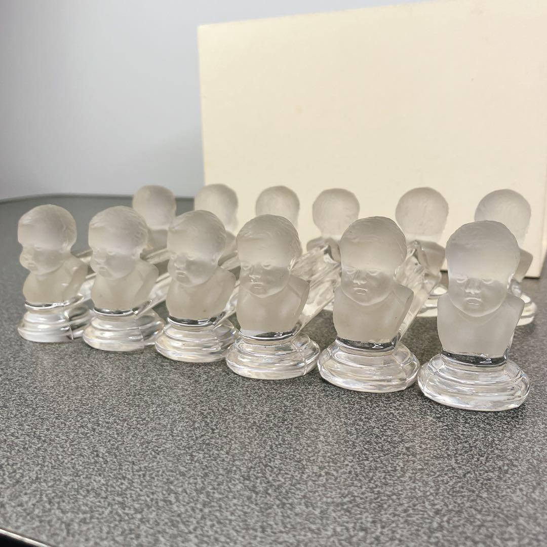 オールドバカラ enfant 子ども胸像 カトラリーレスト 6客 1916年