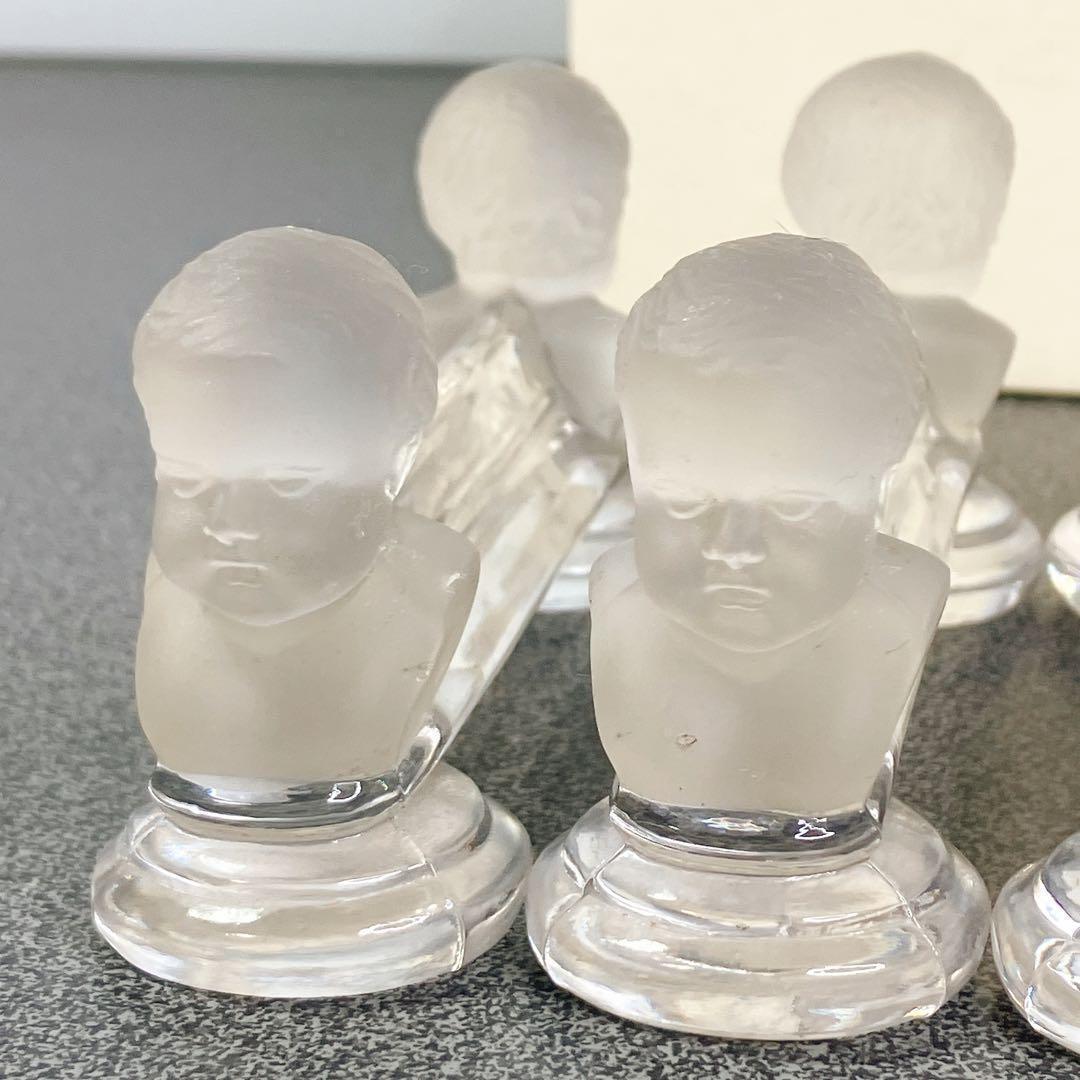 オールドバカラ enfant 子ども胸像 カトラリーレスト 6客 1916年