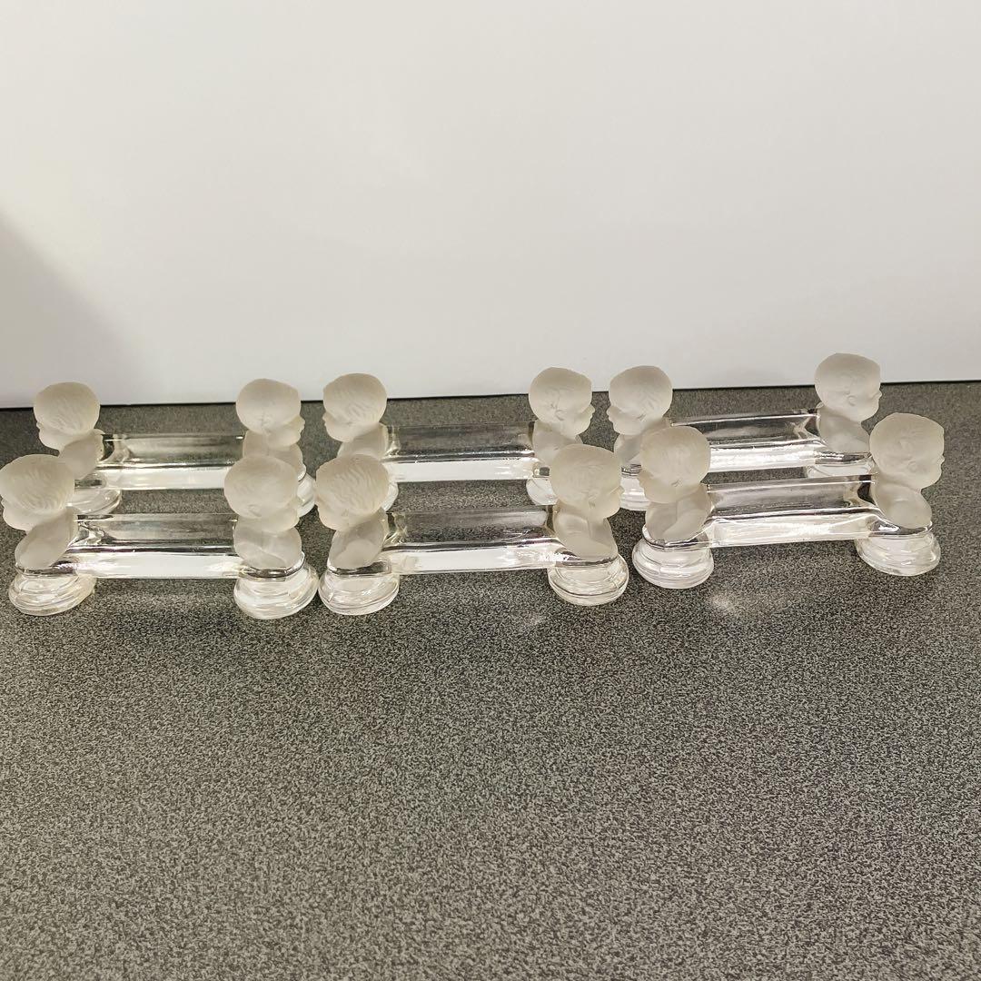 オールドバカラ enfant 子ども胸像 カトラリーレスト 6客 1916年