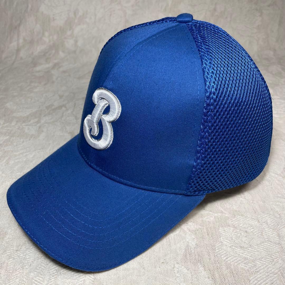 未使用！ 横浜ベイスターズ キャップ 旧ロゴ β ベータ ロイヤル青