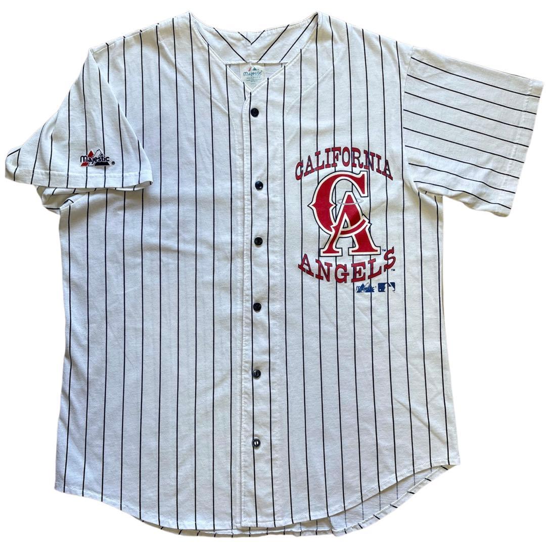 ユニフォーム ベースボール 野球 CA エンジェルス 縦縞 USA製 古着