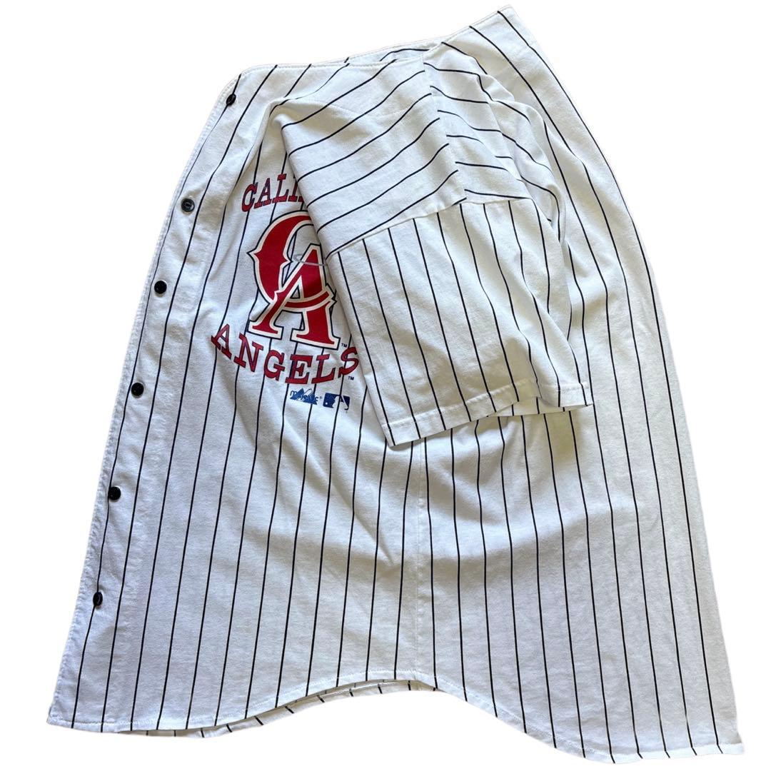 ユニフォーム ベースボール 野球 CA エンジェルス 縦縞 USA製 古着