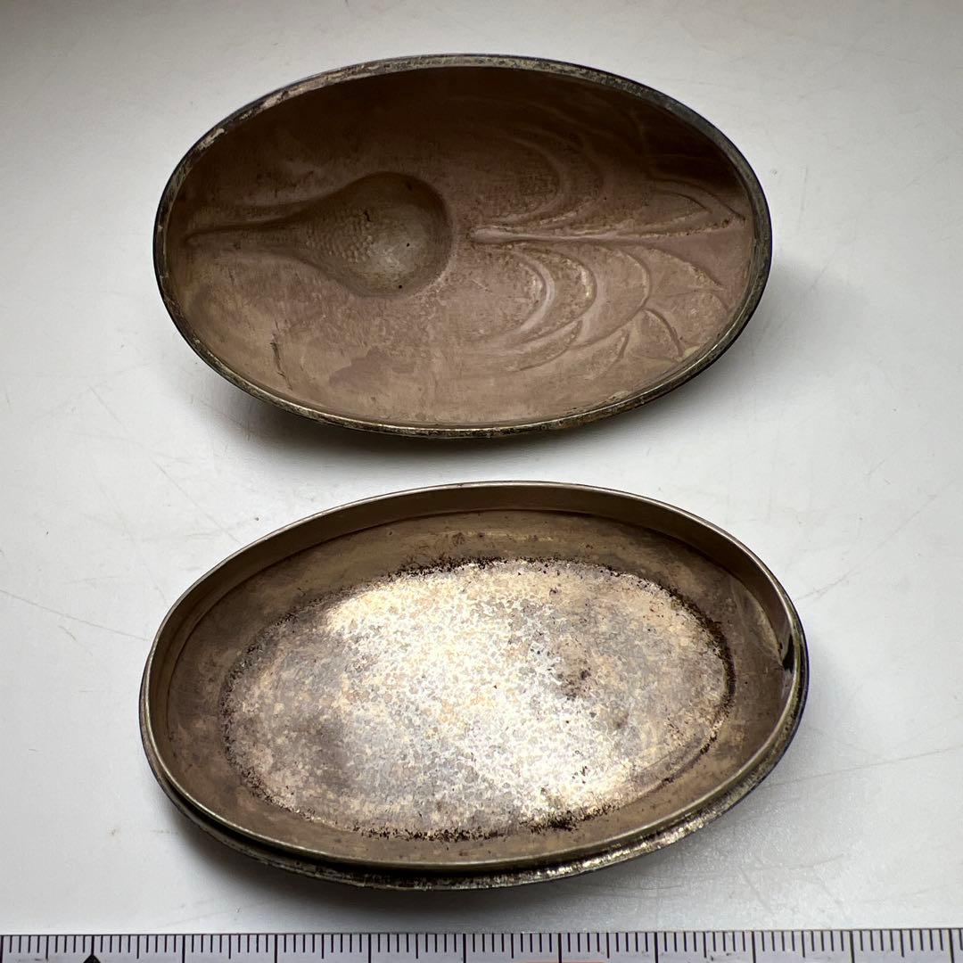 専用純銀　鶴　ボンボニエール　64g/横幅約7㎝　東Y7-1208☆1Fトヒウル