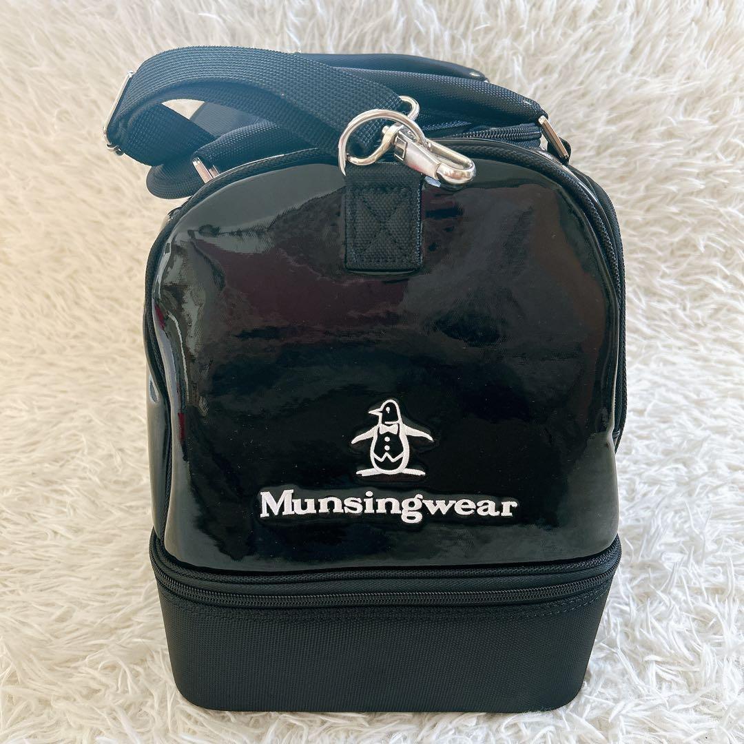 未使用に近い　Munsingwear ボストンバッグ エナメル 2way ゴルフ