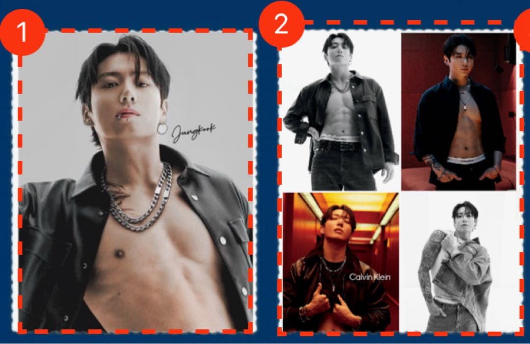 BTS Jungkook ブックマーク・カード・ロングステッカー・ましかくフォト