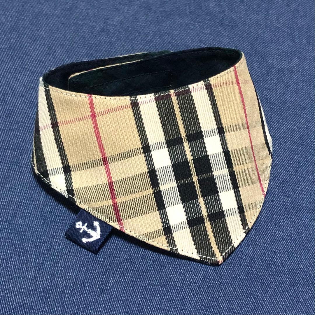 No.3148☘️ 犬猫用 バンダナ XSサイズ チェック ブラックウォッチ