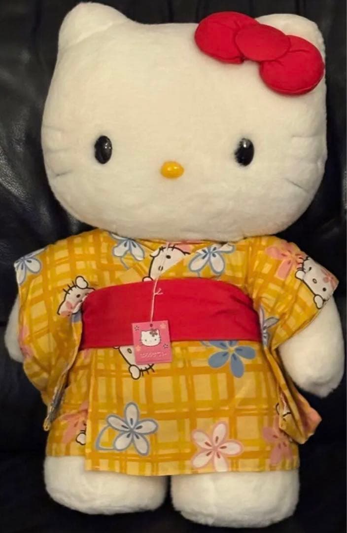 Sanrio キティ　着物　浴衣　2000年　ぬいぐるみ　新品タグ付き 特大