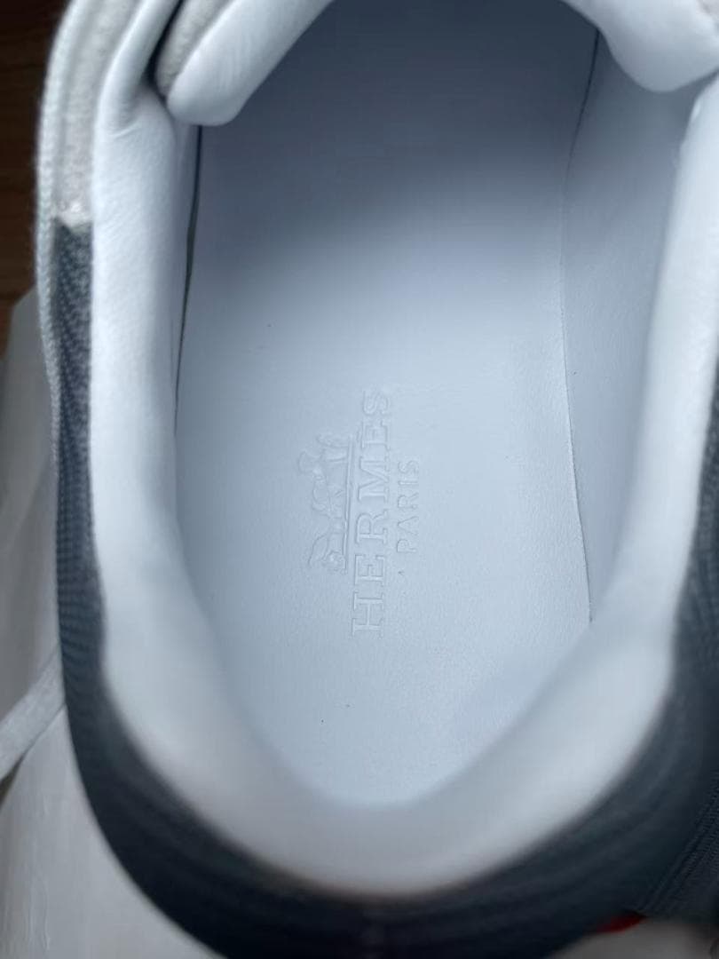 HERMES グレー/ホワイト シューズ