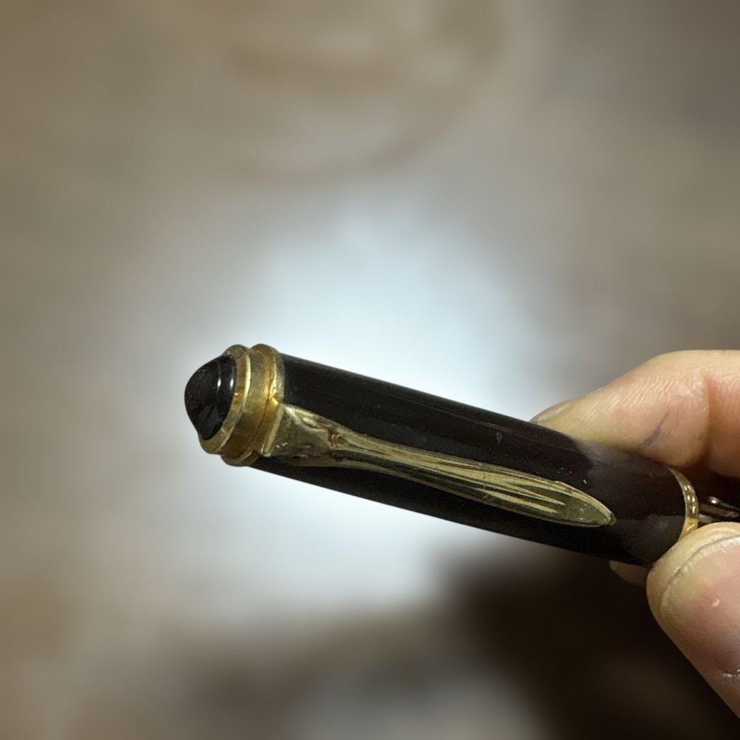 ペリカン400NN M&K 茶縞 万年筆 14C 字幅EF（極細字）　14K