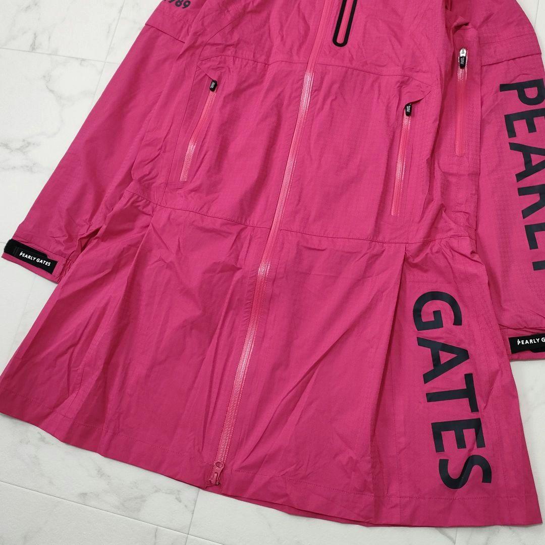 【新品タグ付】パーリーゲイツ　ゴルフ　2wayレインワンピース　袖脱着　ピンク0