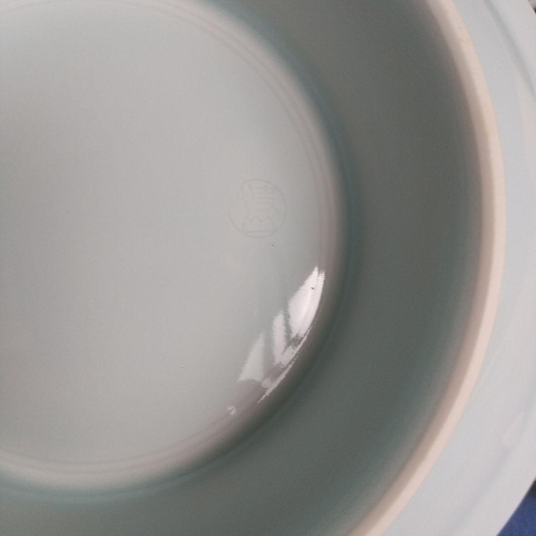 人間国宝♦塚本快示♦青白磁♦牡丹刻♦高台皿♦骨董