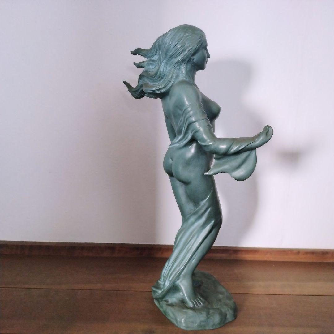 ブロンズ像　裸婦像　置物　裸婦像　女性　裸婦　青緑色　　56cm　8.5kg
