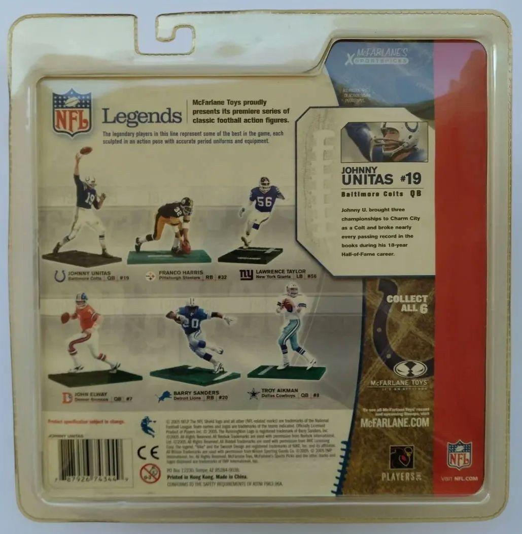 (バリアント/未開封品)マクファーレンNFL ジョニー・ユナイタス 2体セット