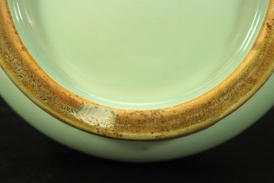 初代 宮永東山作 青磁花入(ZE716)