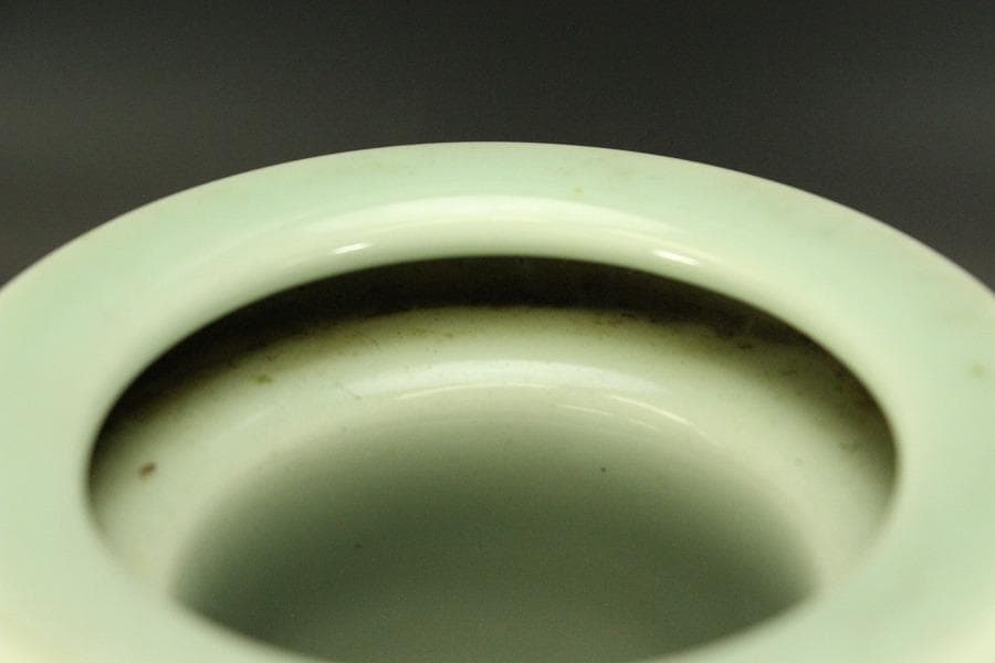 初代 宮永東山作 青磁花入(ZE716)