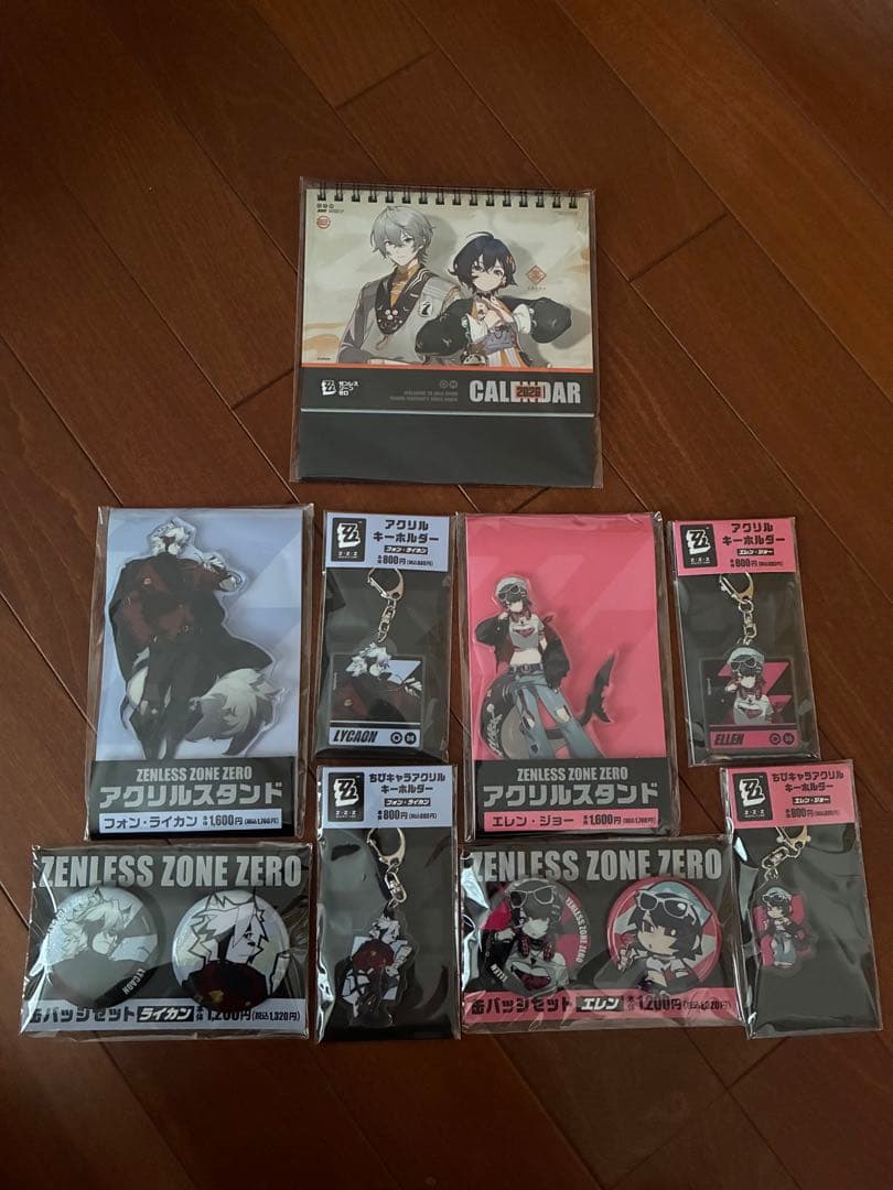 エレン ライカン ファミマ限定 ゼンゼロ アクスタアクキー缶バッジカレンダー