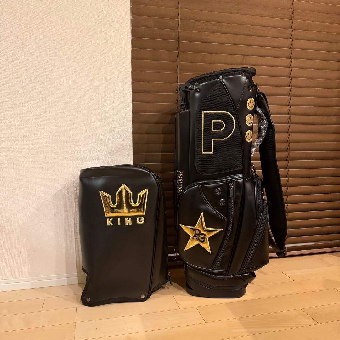 【即発送】PEARLY GATESパーリーゲイツ キャディバッグ ゴルフ 黒金