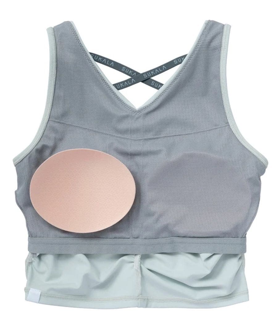 Web限定 【SUKALA】アメリカンスリーブギャザータンクトップ ヨガウェア