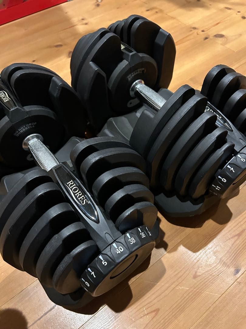 ②RIORES 可変式ダンベル 40kg 別出品2個セット