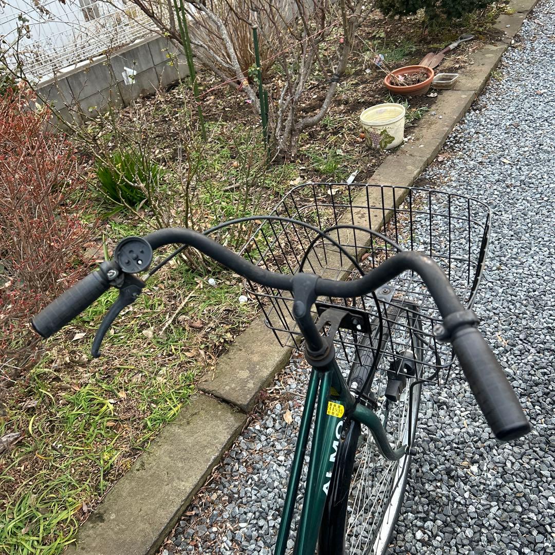 ALMO 自転車　27インチ　￼グリーン シティサイクル スチールフレーム