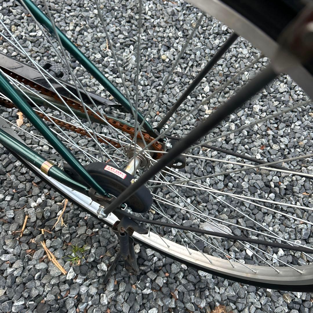 ALMO 自転車　27インチ　￼グリーン シティサイクル スチールフレーム