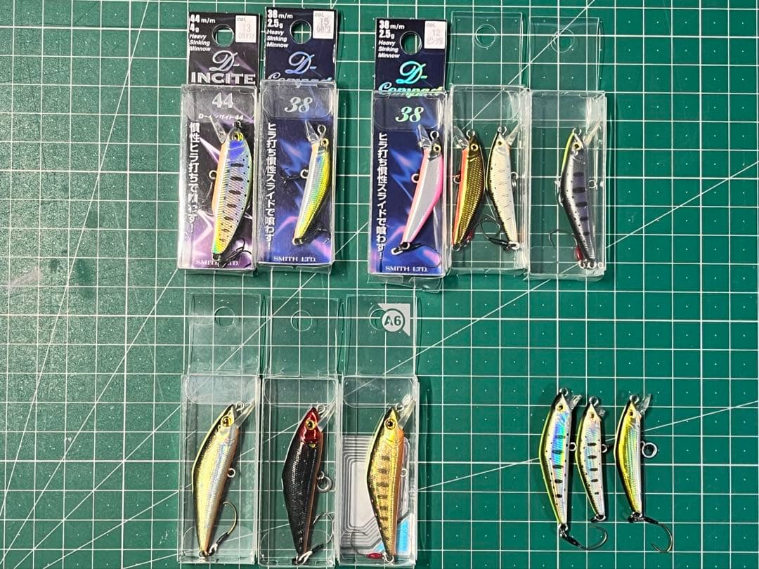 Dコンタクト(50)、インサイト、コンパクト45、38(計9個+リップ折れ3個)