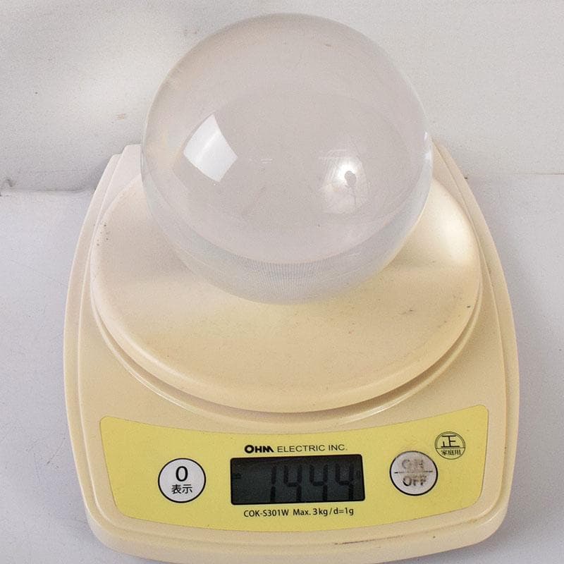 風水　縁起物　寶玉　水晶玉　摩訶止観　仕覆付　共箱　C　8193