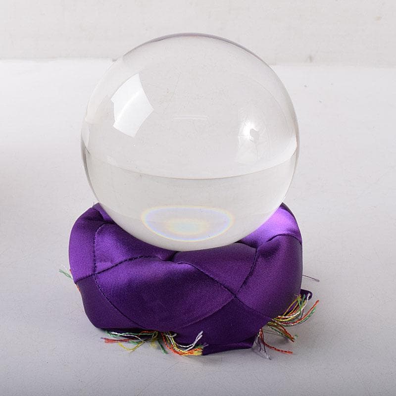 風水　縁起物　寶玉　水晶玉　摩訶止観　仕覆付　共箱　C　8193