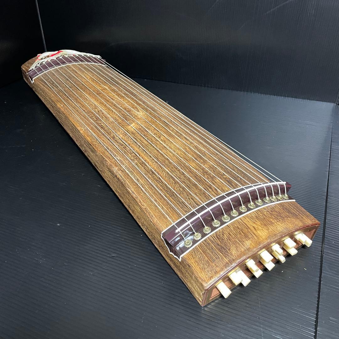 【極上品】高級 三尺琴 弾龍 上角巻き 13弦 元箱付 付属品完備 琴 筝