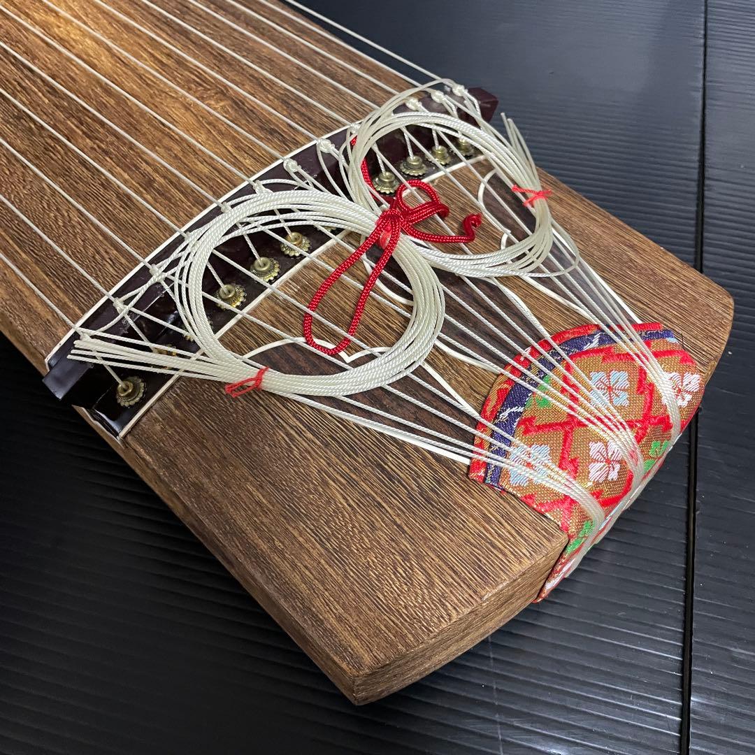 【極上品】高級 三尺琴 弾龍 上角巻き 13弦 元箱付 付属品完備 琴 筝